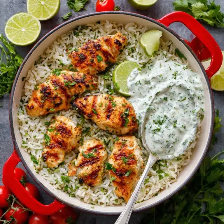 Dump-and-Bake Chicken Tzatziki with Rice Recipe