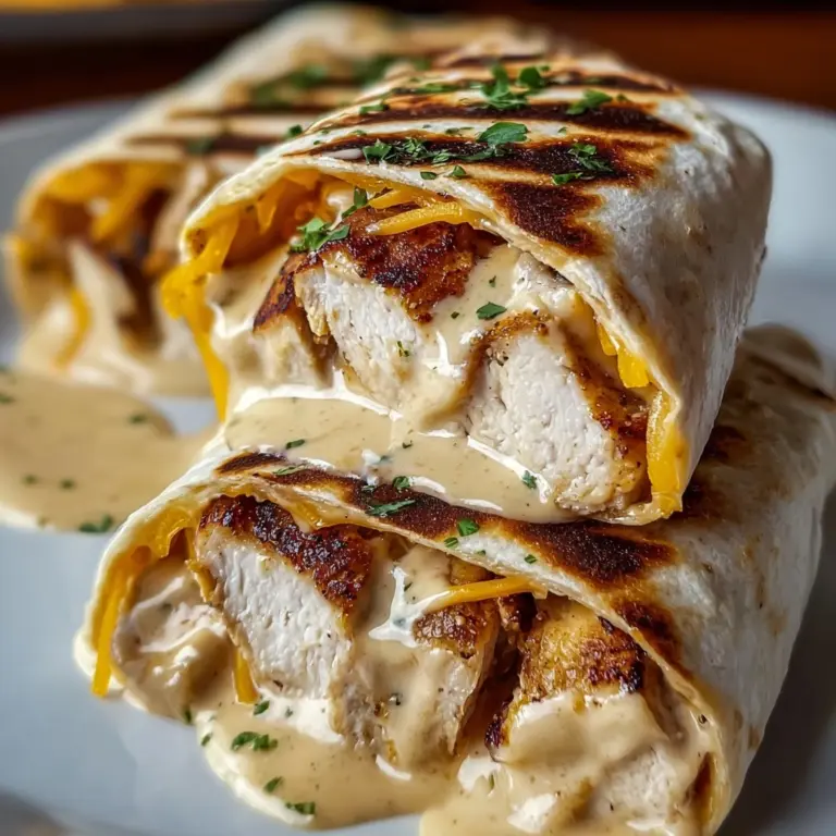 Cheesy Garlic Chicken Wraps Recipe