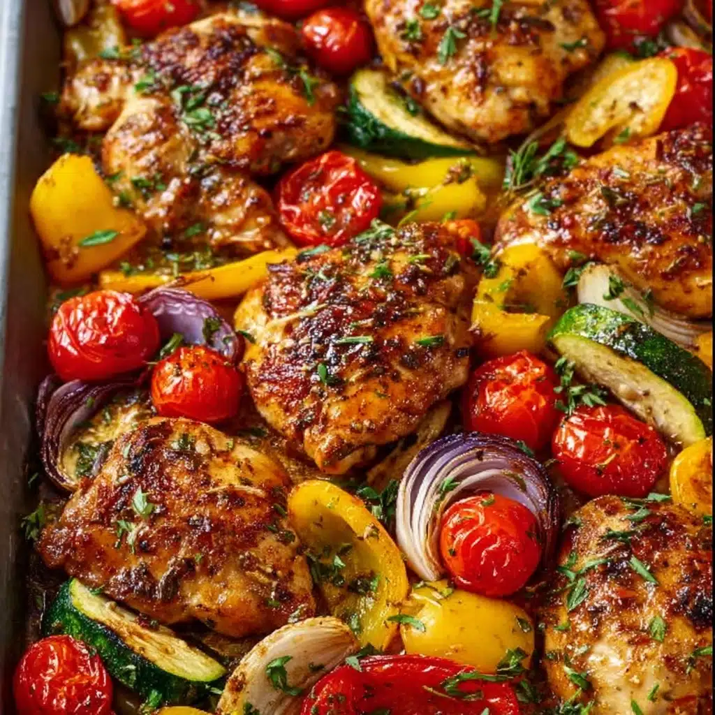 Balsamic Glazed Chicken and Veggies (Sheet Pan) Recipe - Recipe Image