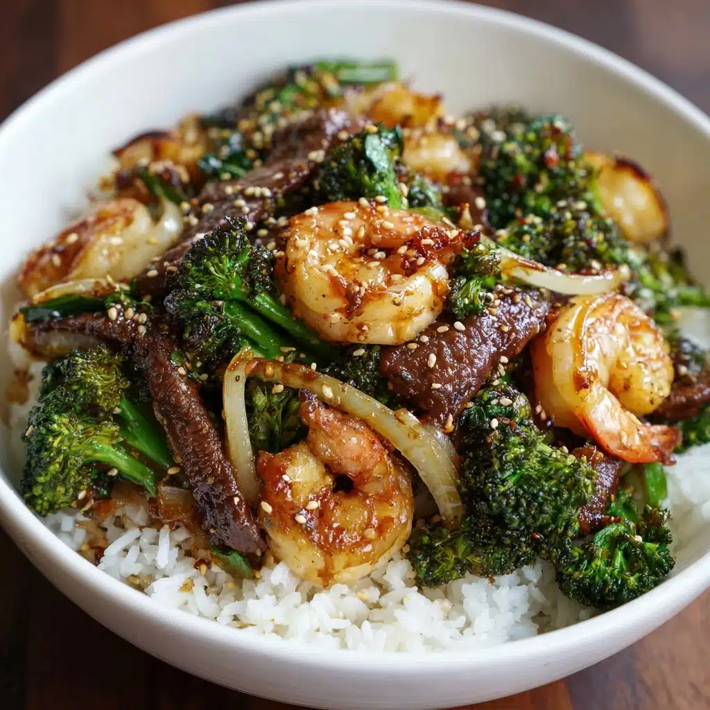 Shrimp, Beef and Broccoli Stir Fry Recipe