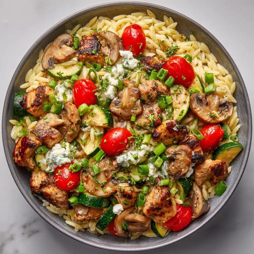 Grilled Balsamic Chicken and Vegetable Orzo Recipe