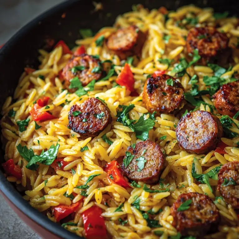 One-Pan Italian Sausage and Orzo Pasta Recipe