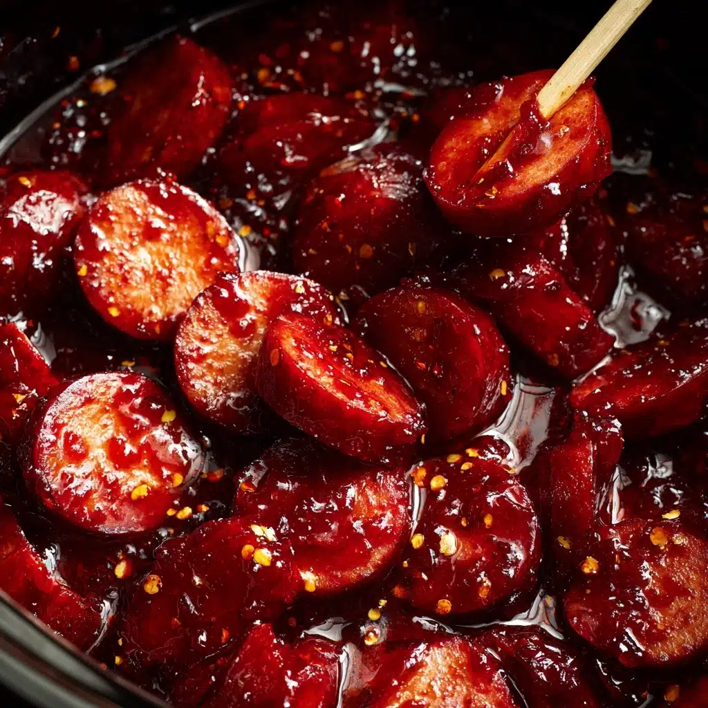 Crockpot Sweet and Spicy Kielbasa Bites Recipe - Recipe Image