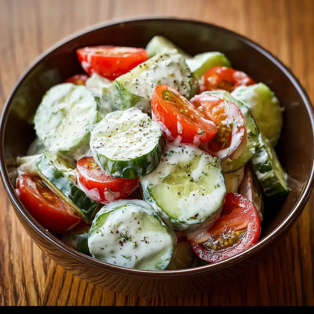 Creamy Cucumber and Tomato Salad Recipe