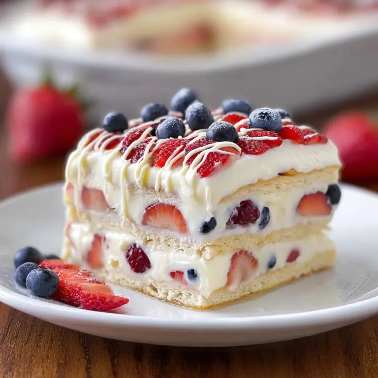 No Bake Summer Berry Icebox Cake Recipe