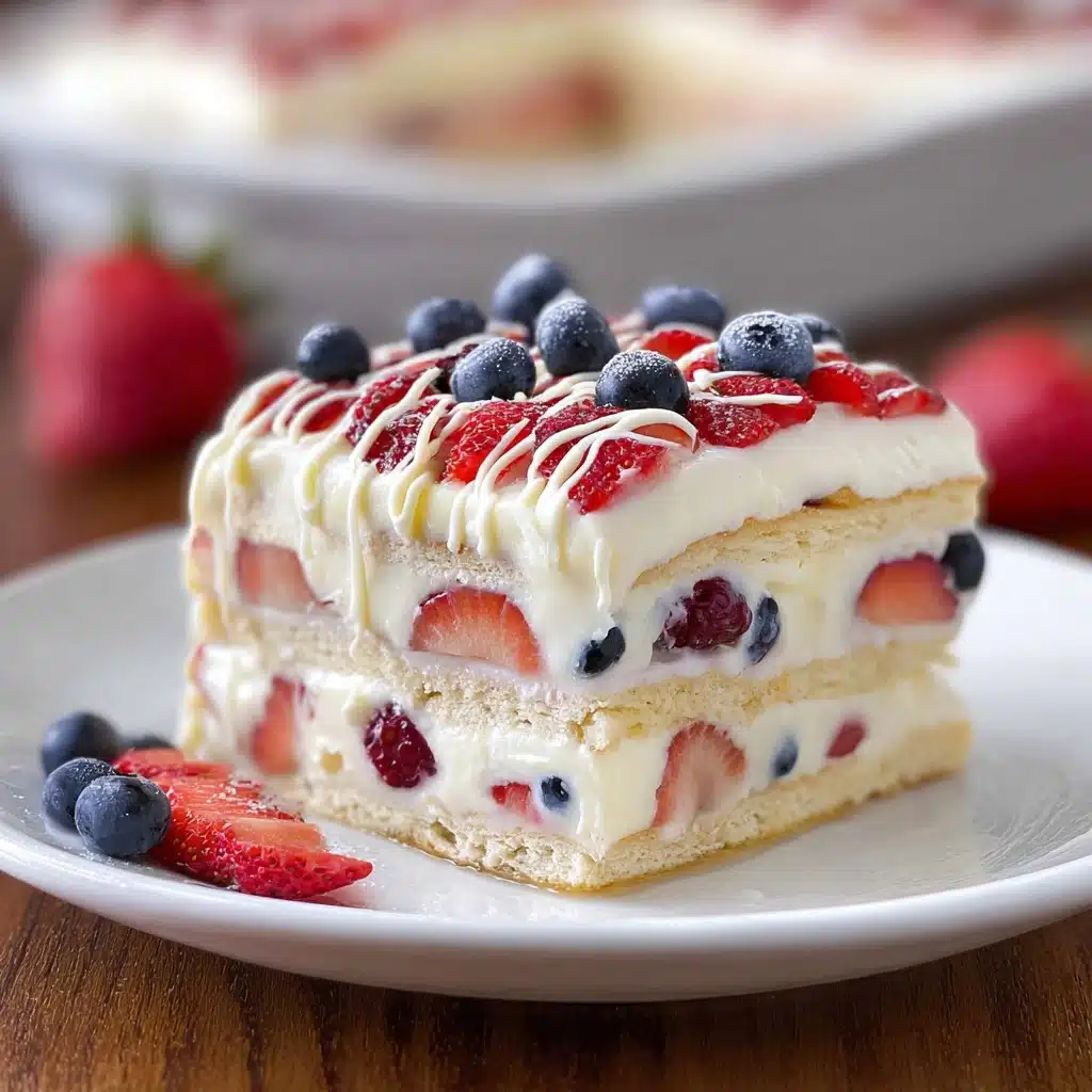 No Bake Summer Berry Icebox Cake Recipe