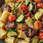 Chicken Sausages with Zucchini, Tomatoes, and Pasta Recipe