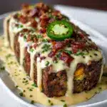 Smoky Jalapeño Popper Meatloaf with Creamy Ranch Drizzle Recipe