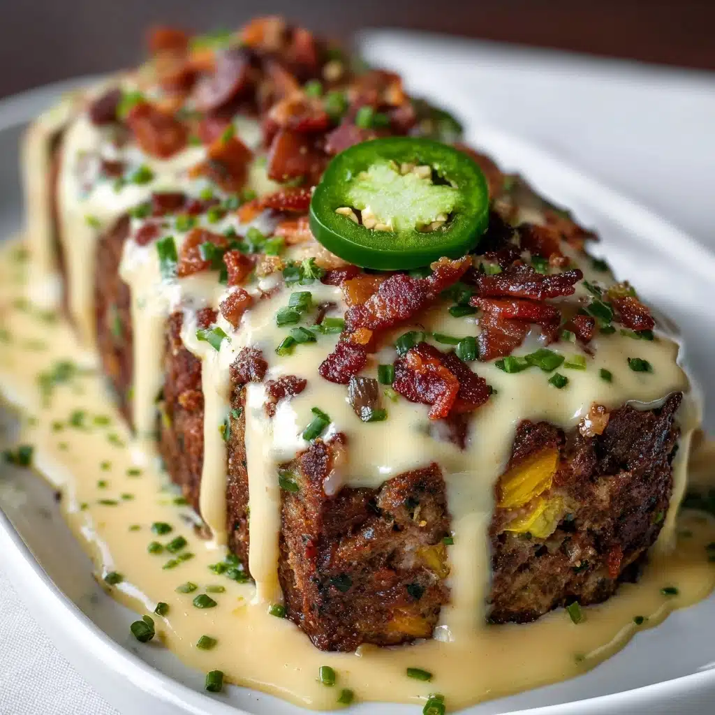 Smoky Jalapeño Popper Meatloaf with Creamy Ranch Drizzle Recipe