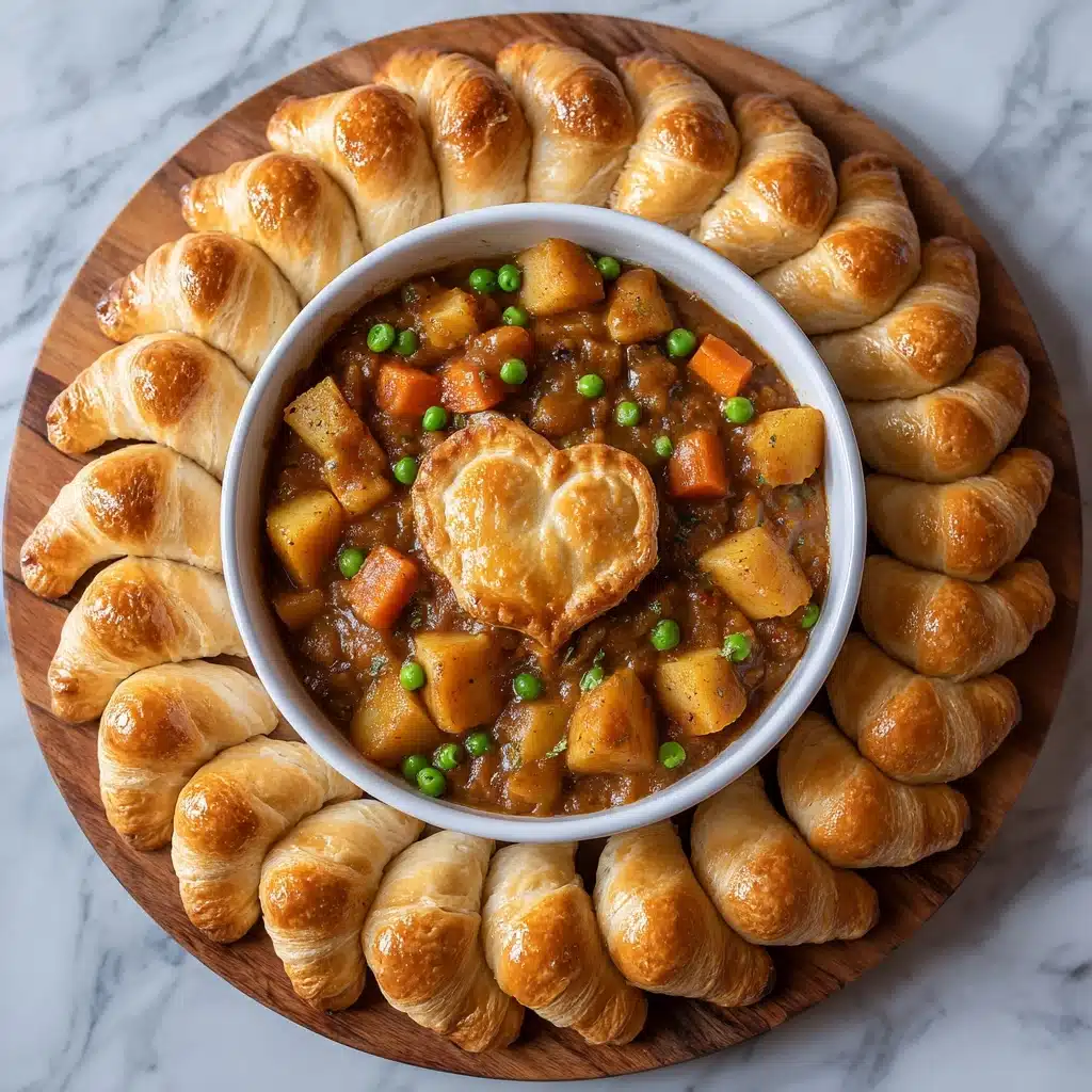 Chicken Pot Pie Casserole with Crescent Rolls Recipe - Recipe Image