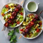 BBQ Chicken Skewer Salad Recipe
