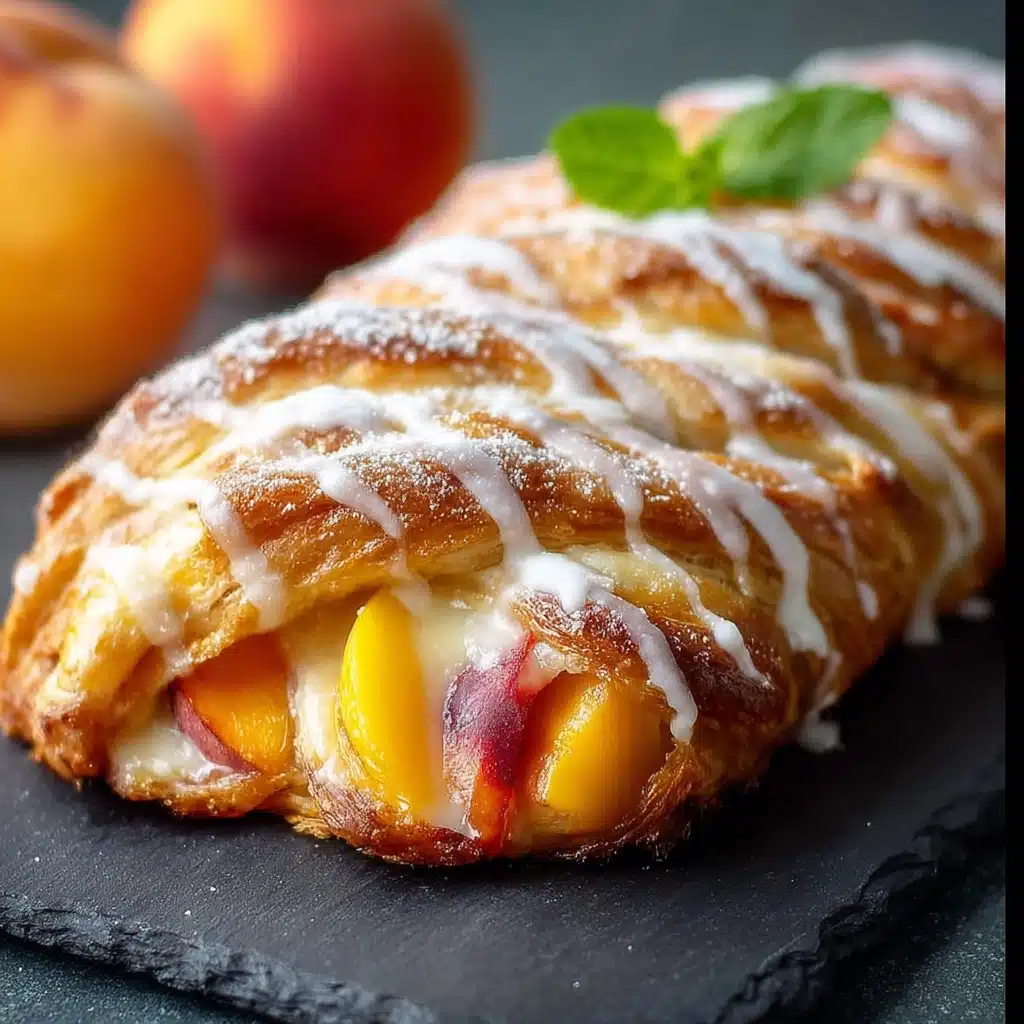 Peach Cream Cheese Braided Danish Recipe - Recipe Image