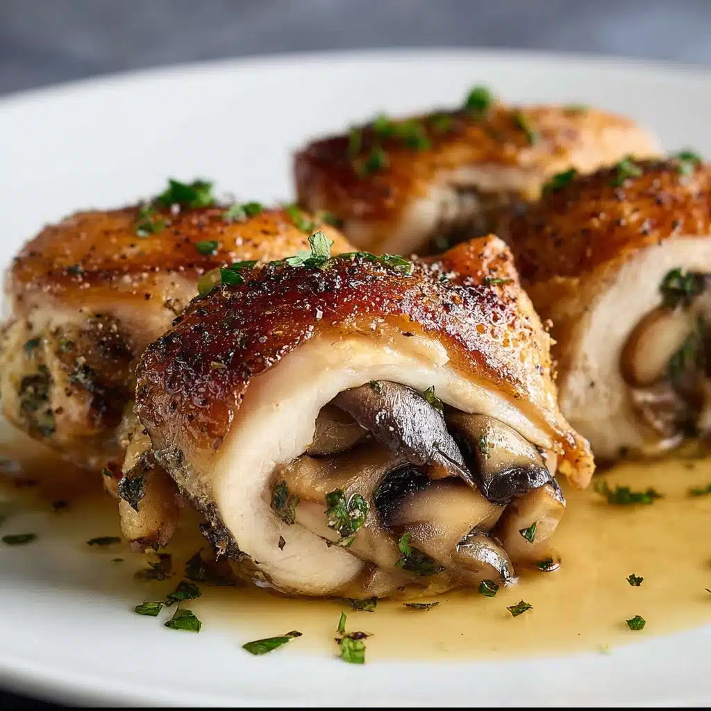 Baked Mushroom Stuffed Chicken Thighs Recipe