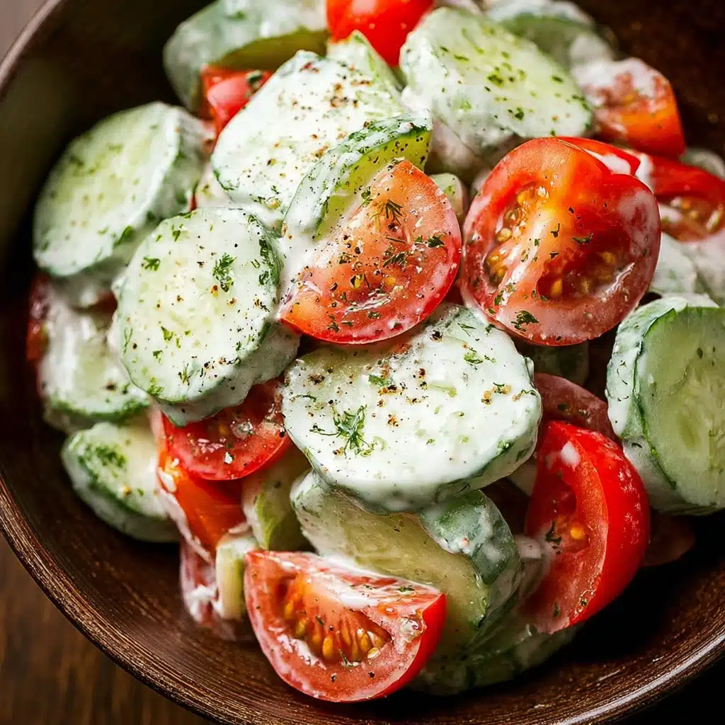 Creamy Cucumber and Tomato Salad Recipe - Recipe Image