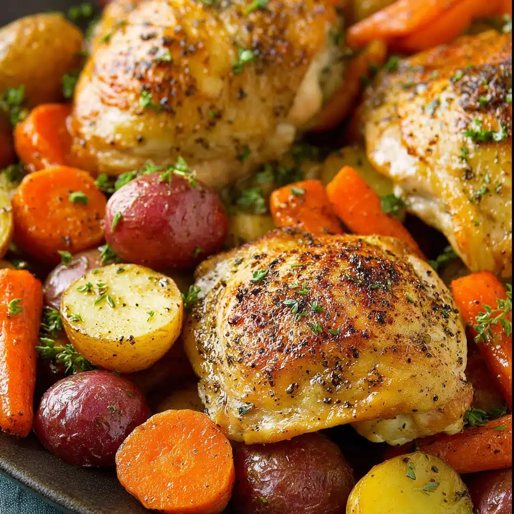 One Pan Chicken and Vegetables Dinner Recipe - Recipe Image