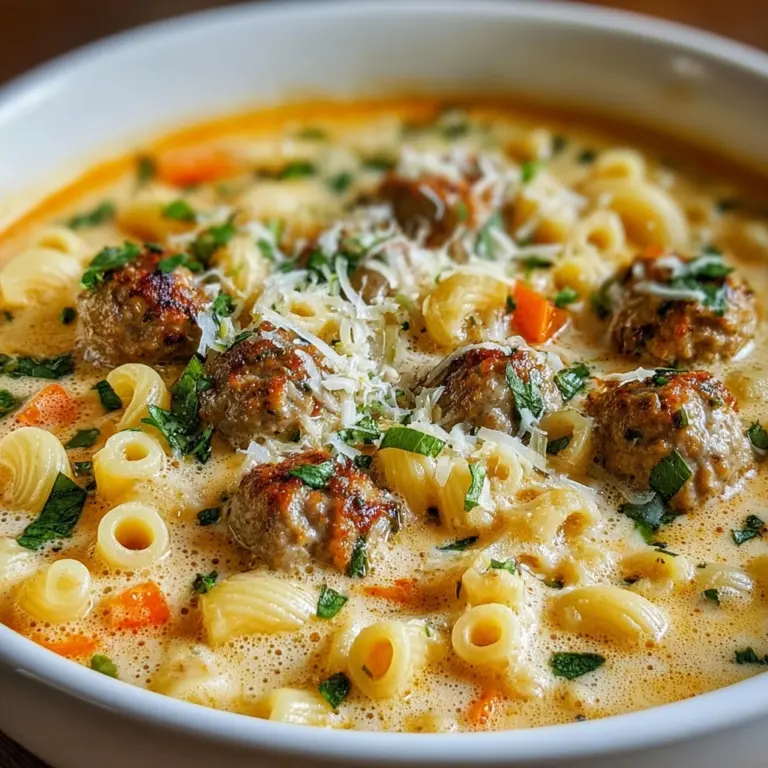 Creamy Parmesan Italian Sausage Ditalini Soup Recipe
