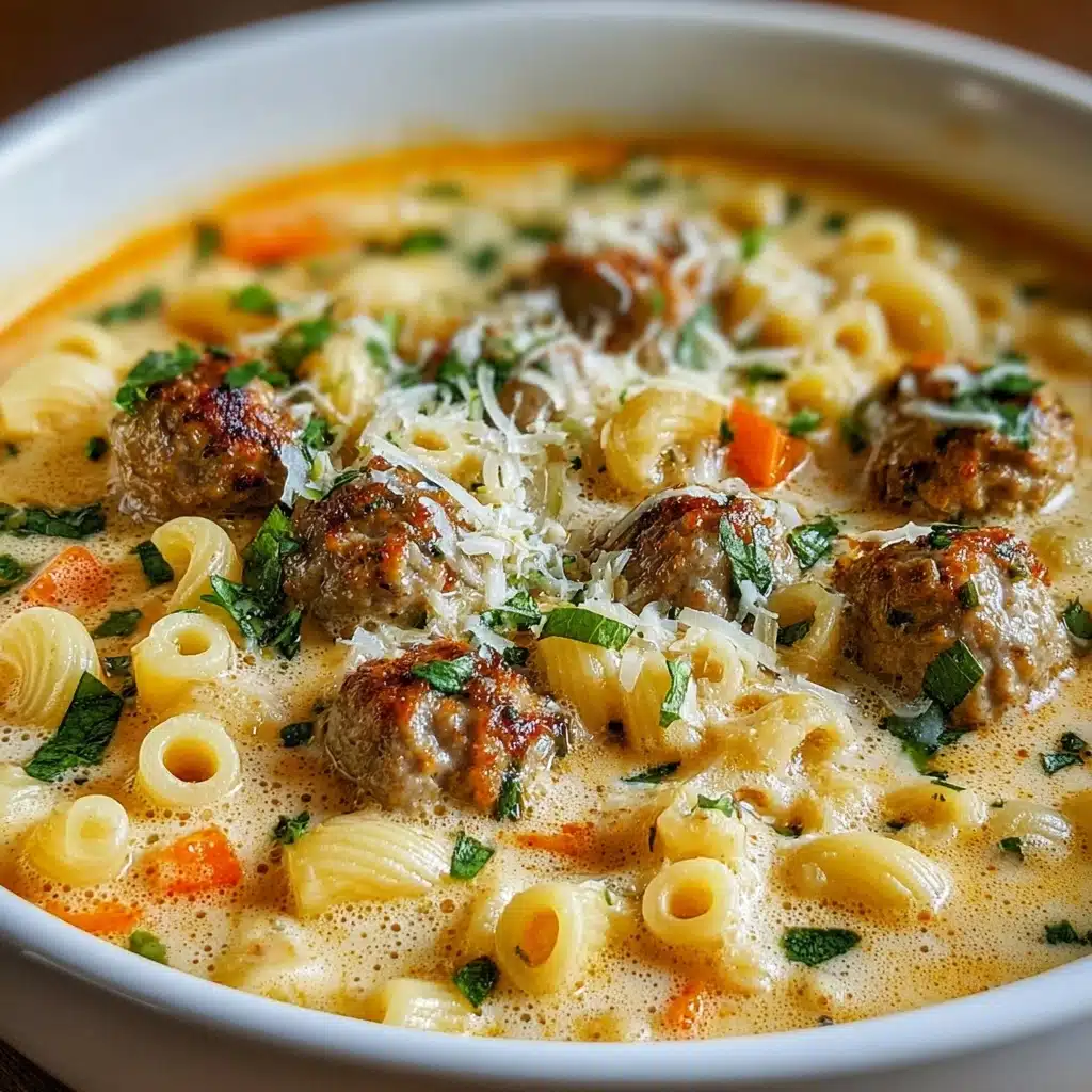 Creamy Parmesan Italian Sausage Ditalini Soup Recipe