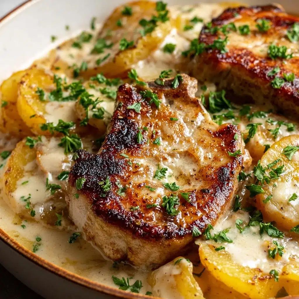 Smothered Pork Chop and Scalloped Potato Casserole Recipe