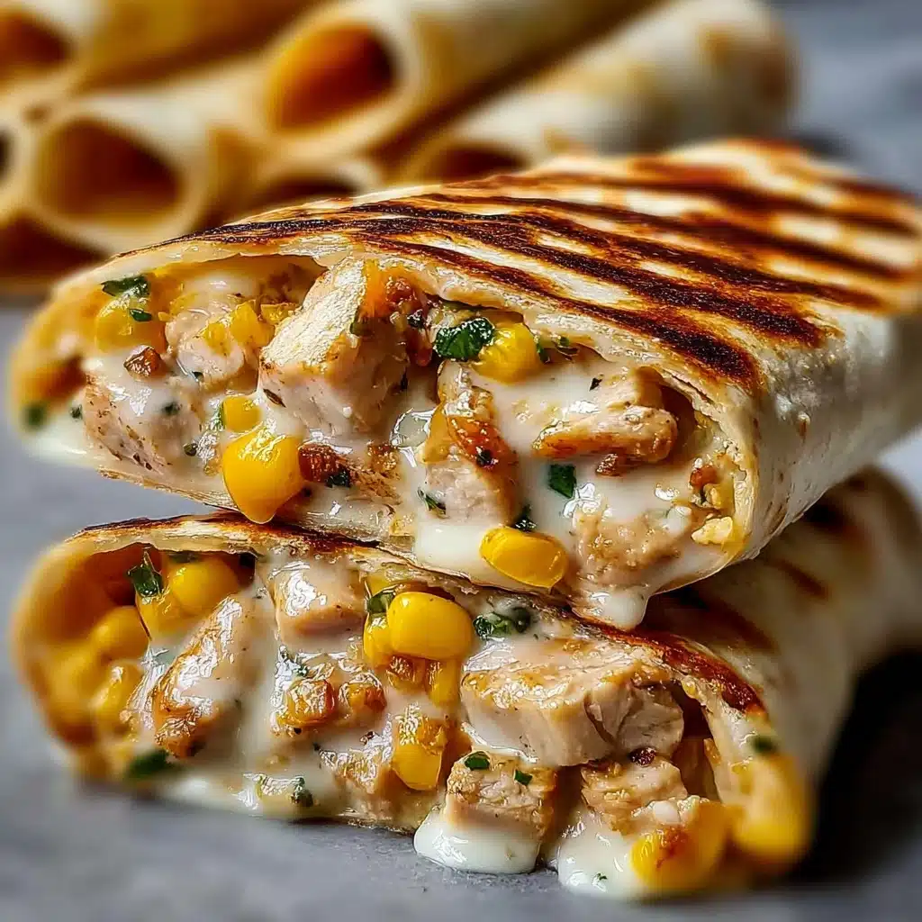 Cheesy Garlic Chicken Wraps Recipe