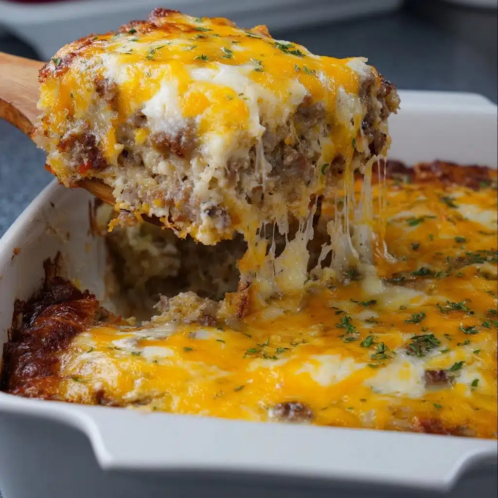 Low-Carb Bacon Cheeseburger Casserole Recipe - Recipe Image