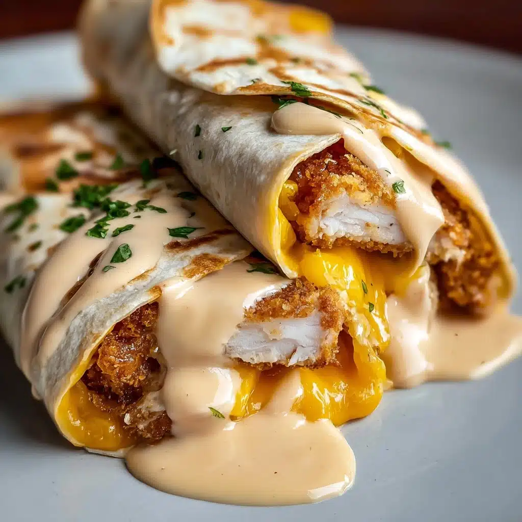 Cheesy Garlic Chicken Wraps Recipe - Recipe Image