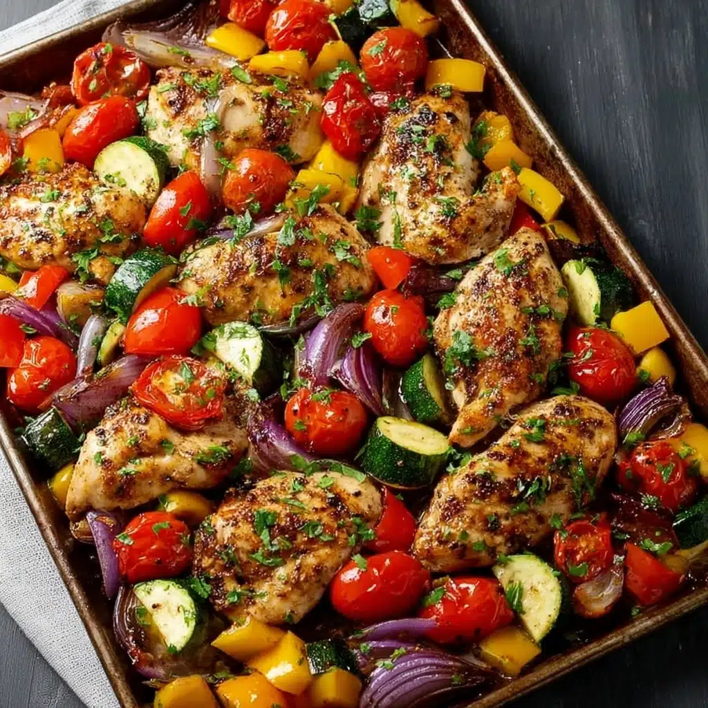 Balsamic Glazed Chicken and Veggies (Sheet Pan) Recipe