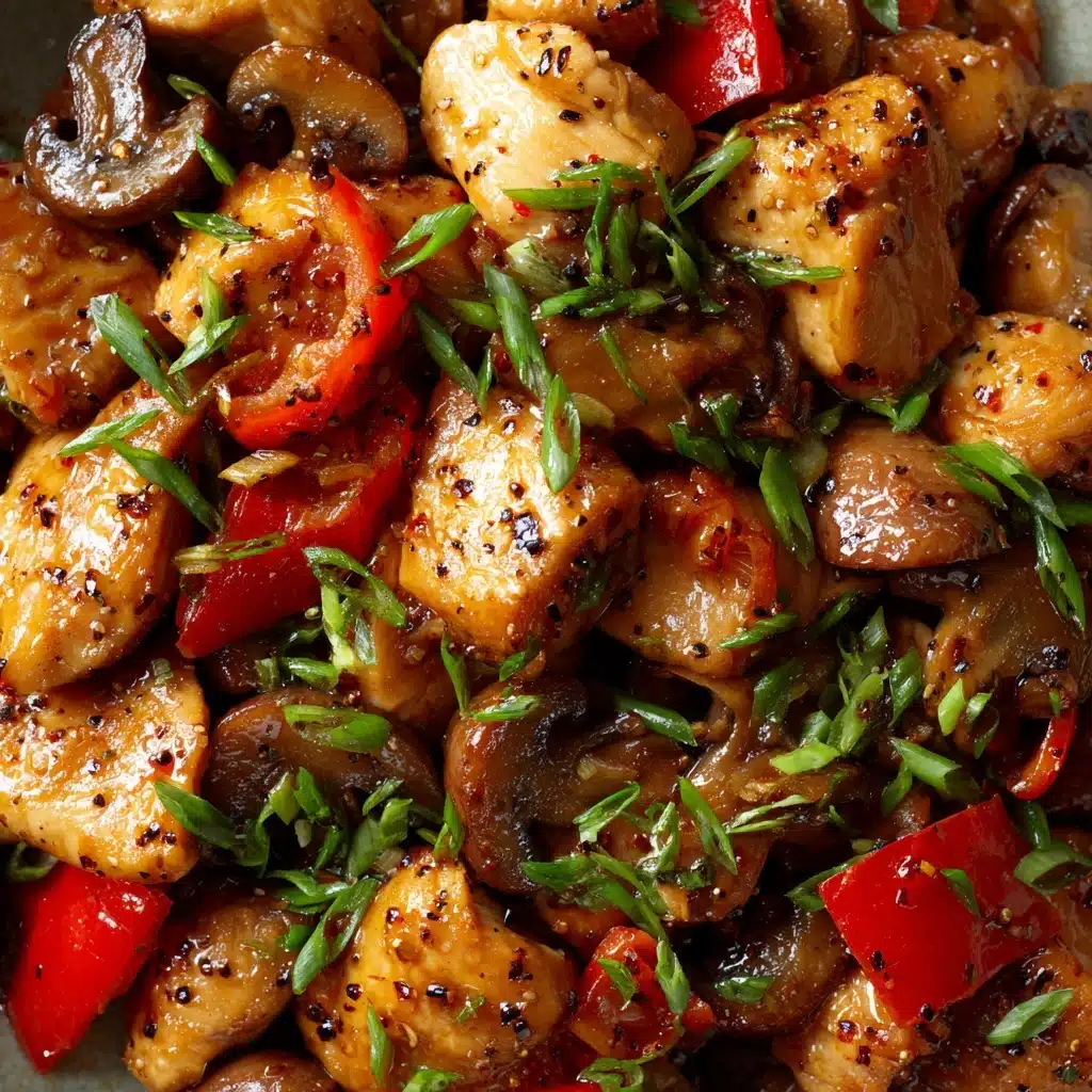 Black Pepper Chicken with Mushrooms Recipe