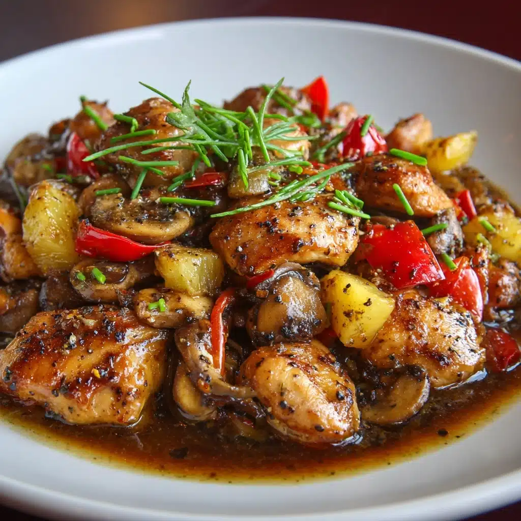 Black Pepper Chicken with Mushrooms Recipe - Recipe Image