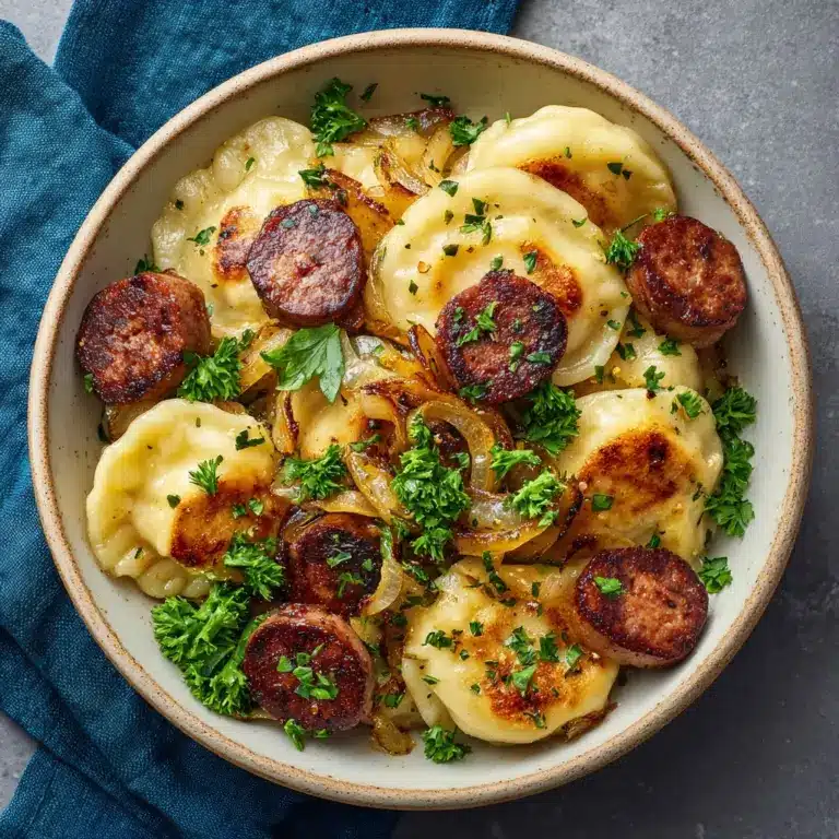 Classic Perogies and Sausage Skillet Recipe