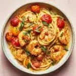 Spaghetti mit Garnelen in Frischkäsesauce Recipe