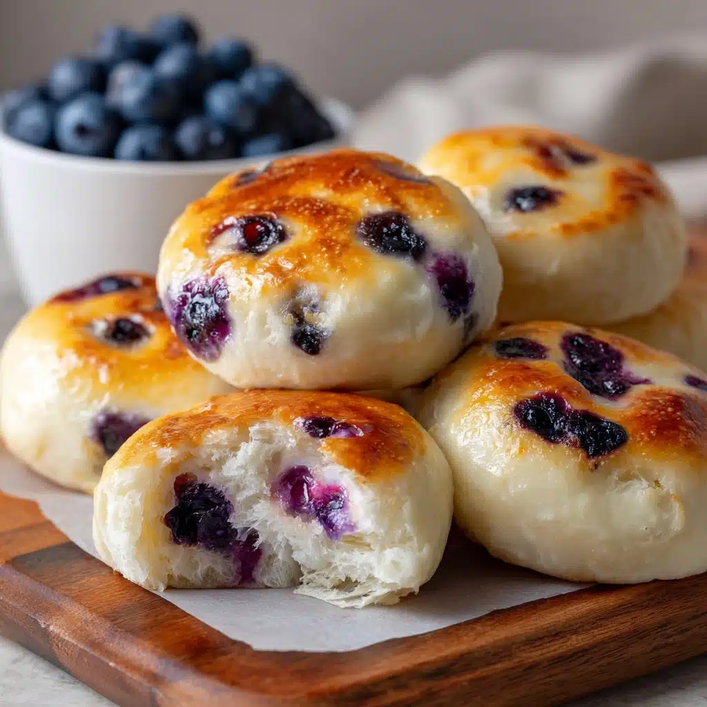 Fluffy Cottage Cheese Blueberry Cloud Bread Recipe - Recipe Image