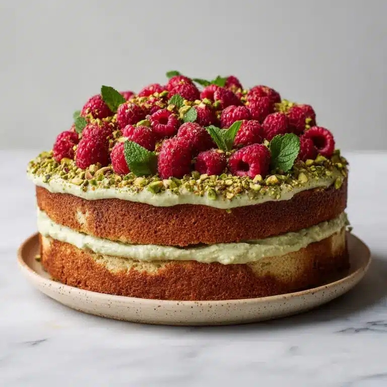 Pistachio Raspberry Cake Recipe