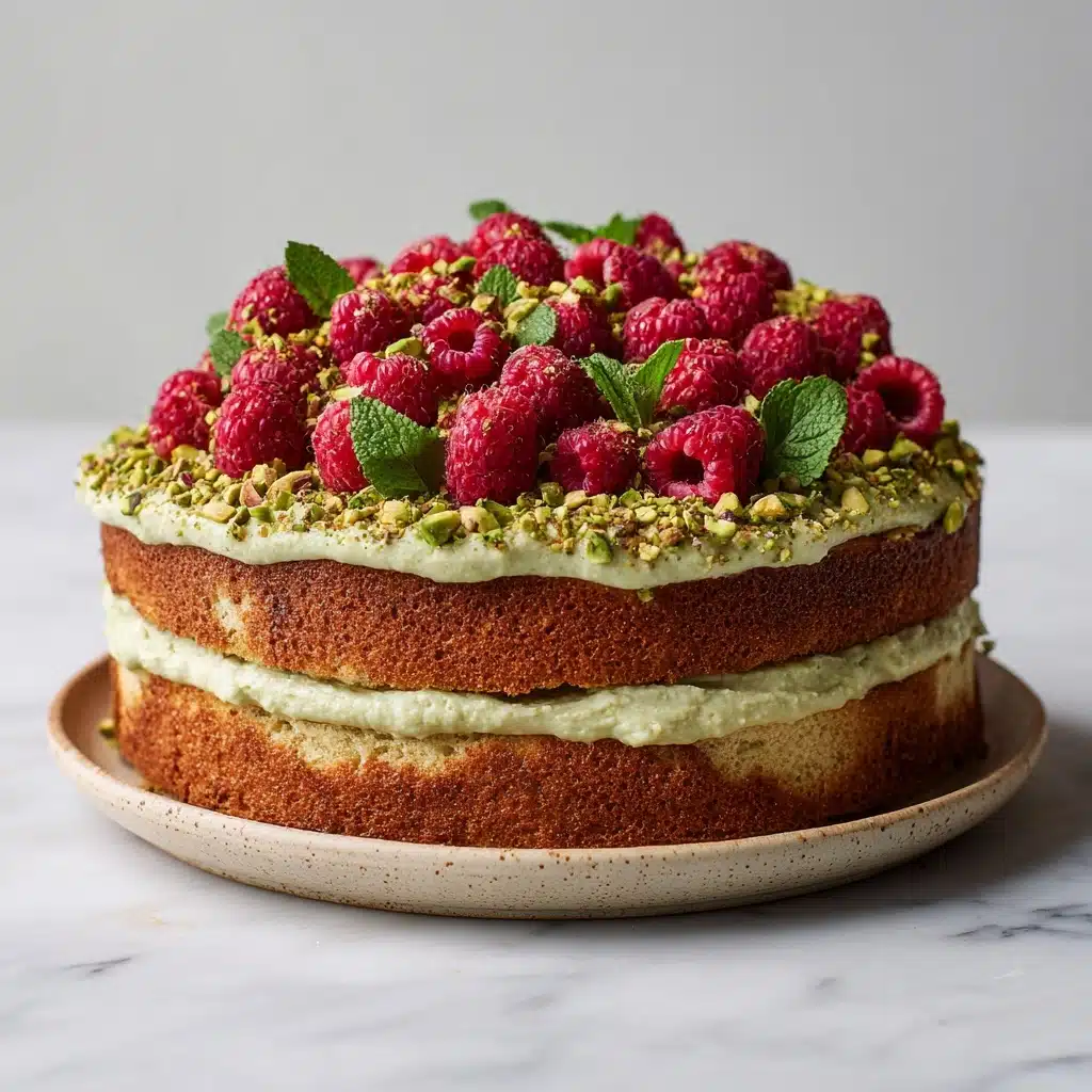 Pistachio Raspberry Cake Recipe - Recipe Image
