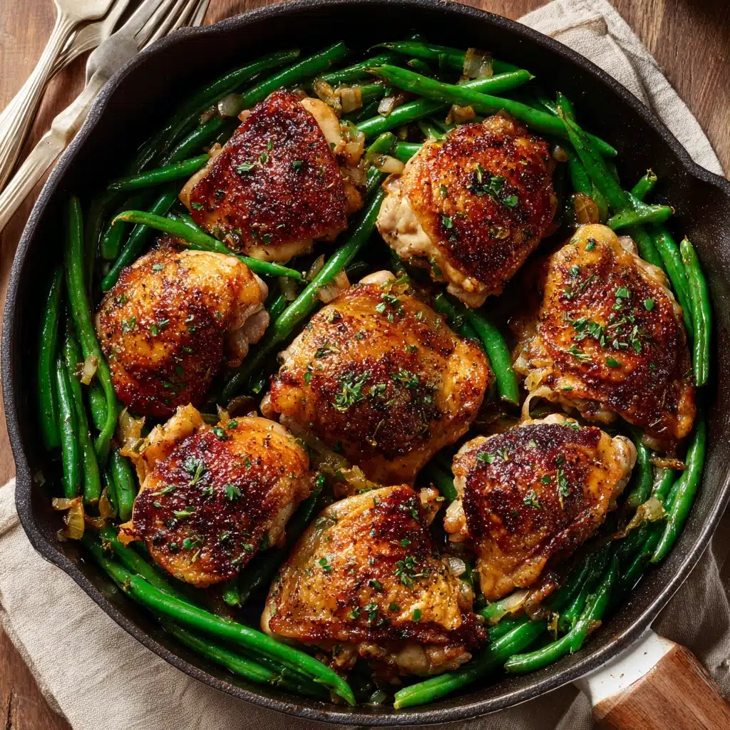 Chicken Thighs with Lemon Garlic Green Beans Recipe