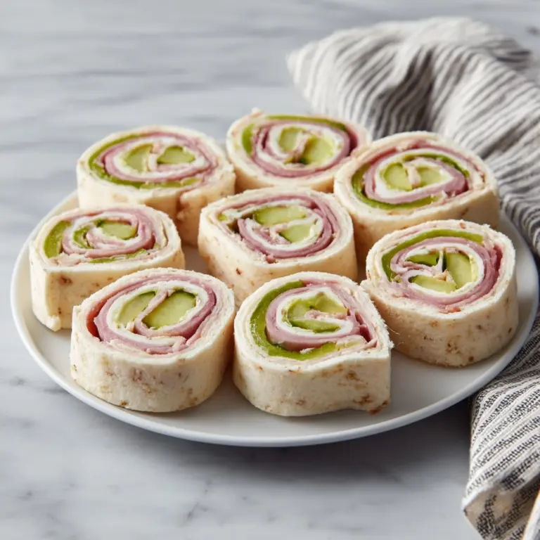 Pickle, Ham & Cream Cheese Tortilla Roll-Ups Recipe