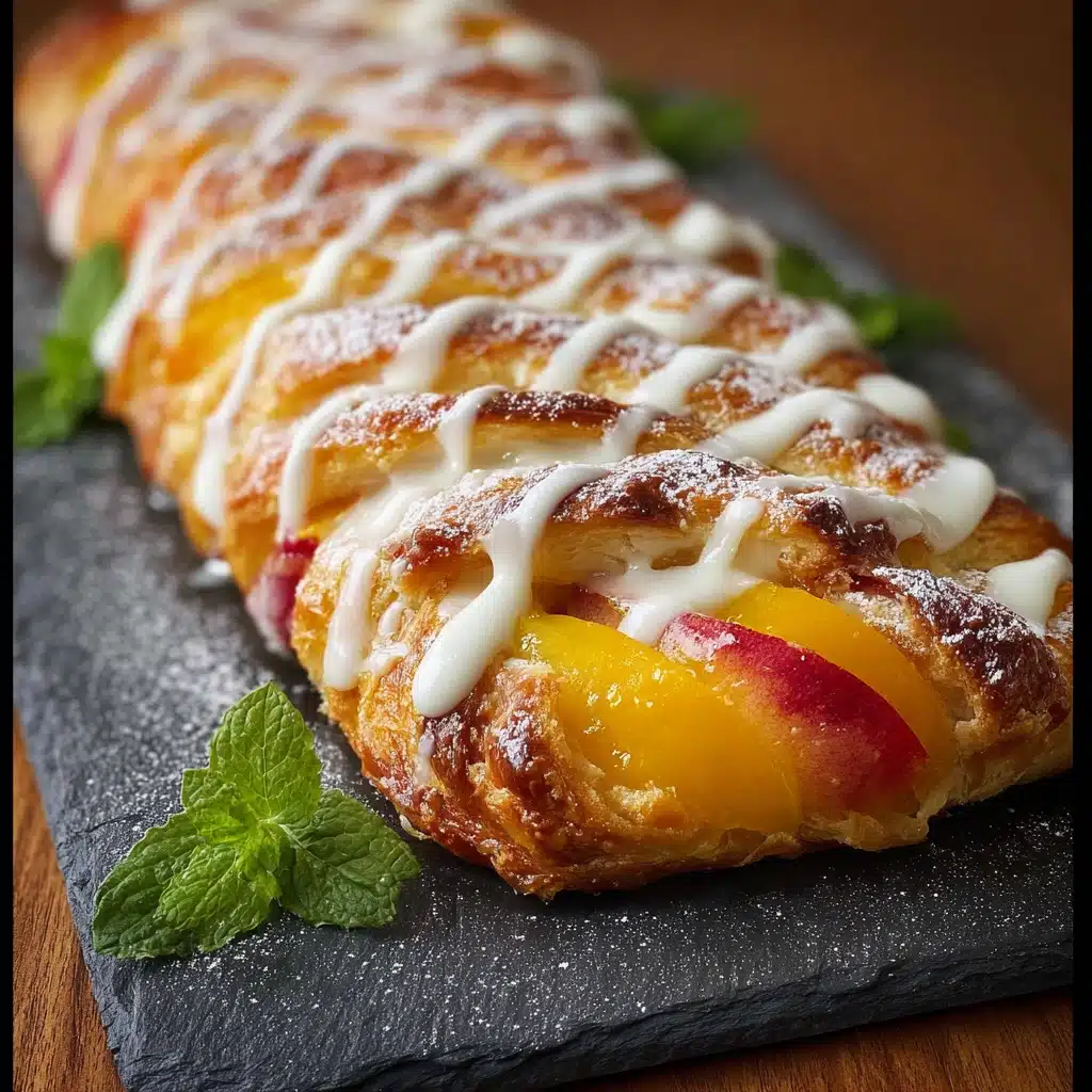 Peach Cream Cheese Braided Danish Recipe - Recipe Image