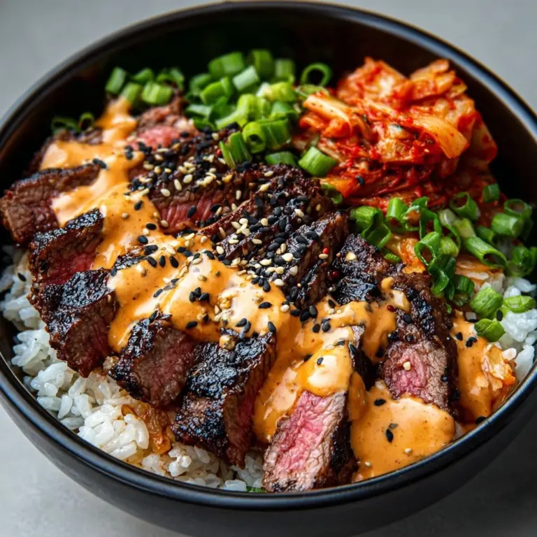 Korean BBQ Steak Rice Bowls Recipe