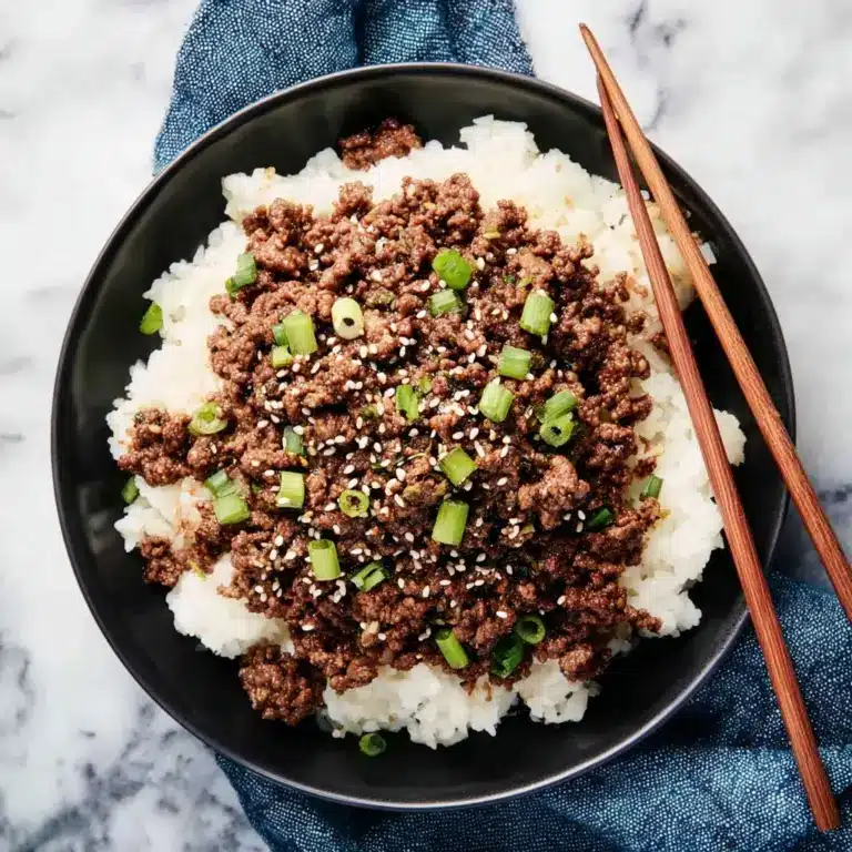Korean Ground Beef and Rice Bowls Recipe
