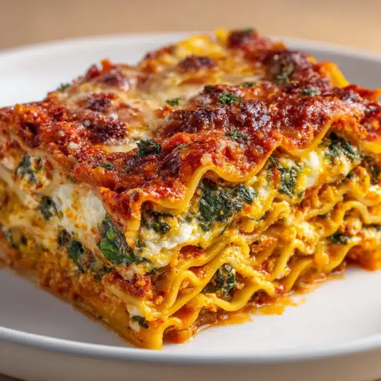 Lasagna With Spinach and Roasted Zucchini Recipe