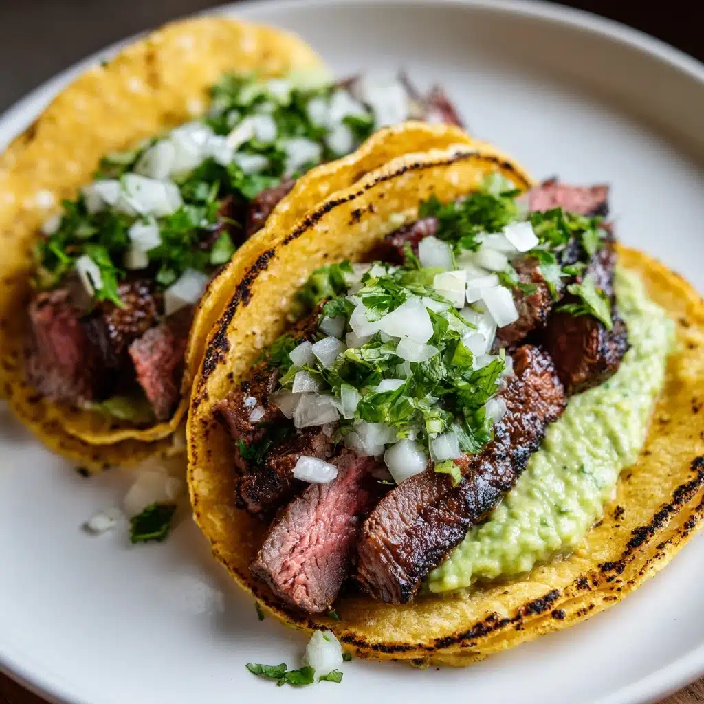 Grilled Steak Tacos with Avocado Salsa Recipe
