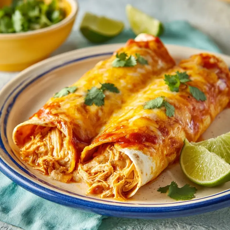 High Protein Chicken Enchiladas (30-minute) Recipe