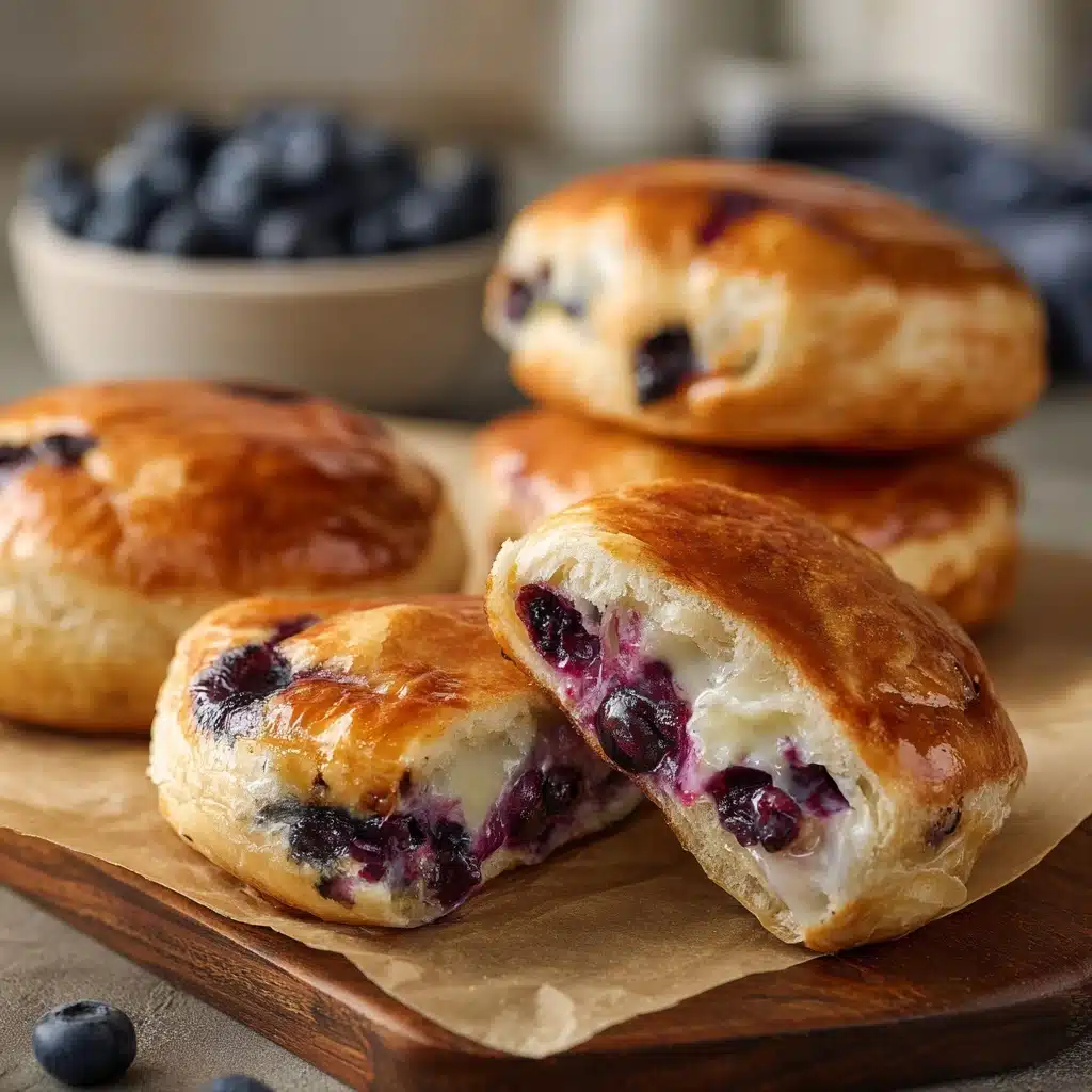 Fluffy Cottage Cheese Blueberry Cloud Bread Recipe - Recipe Image