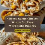 Cheesy Garlic Chicken Wraps Recipe