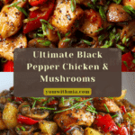Black Pepper Chicken with Mushrooms Recipe