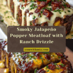 Smoky Jalapeño Popper Meatloaf with Creamy Ranch Drizzle Recipe