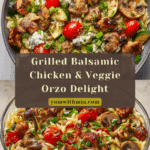 Grilled Balsamic Chicken and Vegetable Orzo Recipe