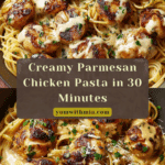 Garlic Butter Chicken Bites with Creamy Parmesan Pasta Recipe