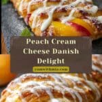 Peach Cream Cheese Braided Danish Recipe