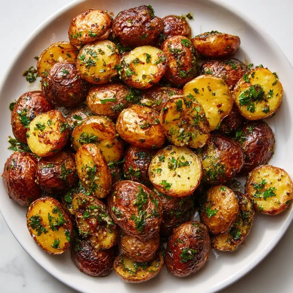 Crispy Potatoes with Garlic Butter and Herbs Recipe - Recipe Image