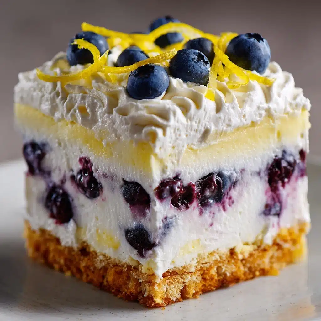 No-Bake Lemon dazzling Blueberry cream Cake Recipe